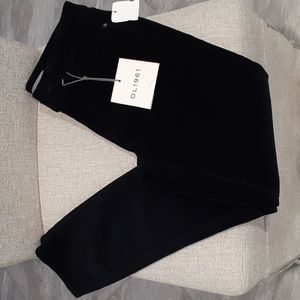 NWT DL1961 Black Corduroy High-Rise Skinny Pants